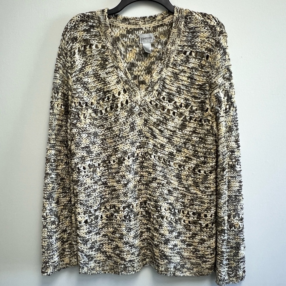 - CHICOS Crotchet Sweater